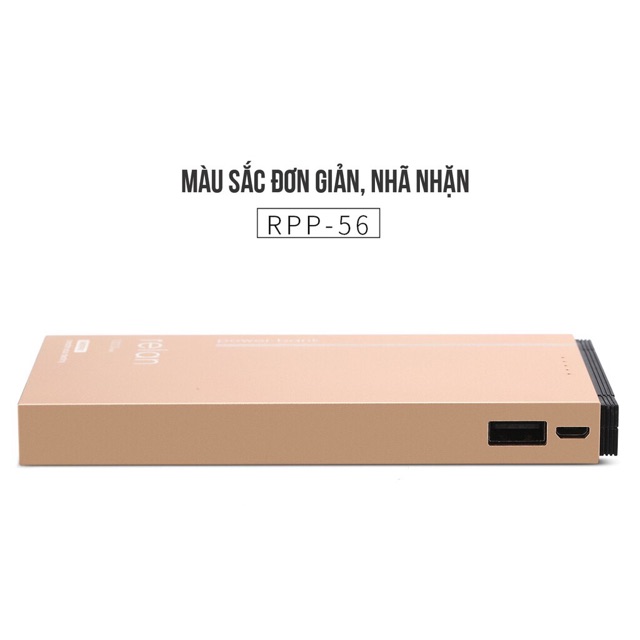 SẠC DỰ PHÒNG REMAX RPP-65 DÒNG 10.000mAh kiêm dây sạc 2 in 1 iPhone và micro