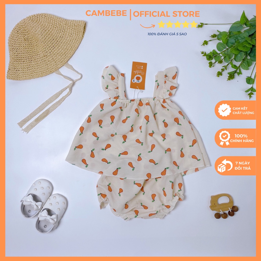 Set quần áo hoa nhí, Đồ bộ bé gái quần áo cánh tiên vải đũi- bộ cánh tiên bé gái xinh xắn cho bé hàng đẹp mã B