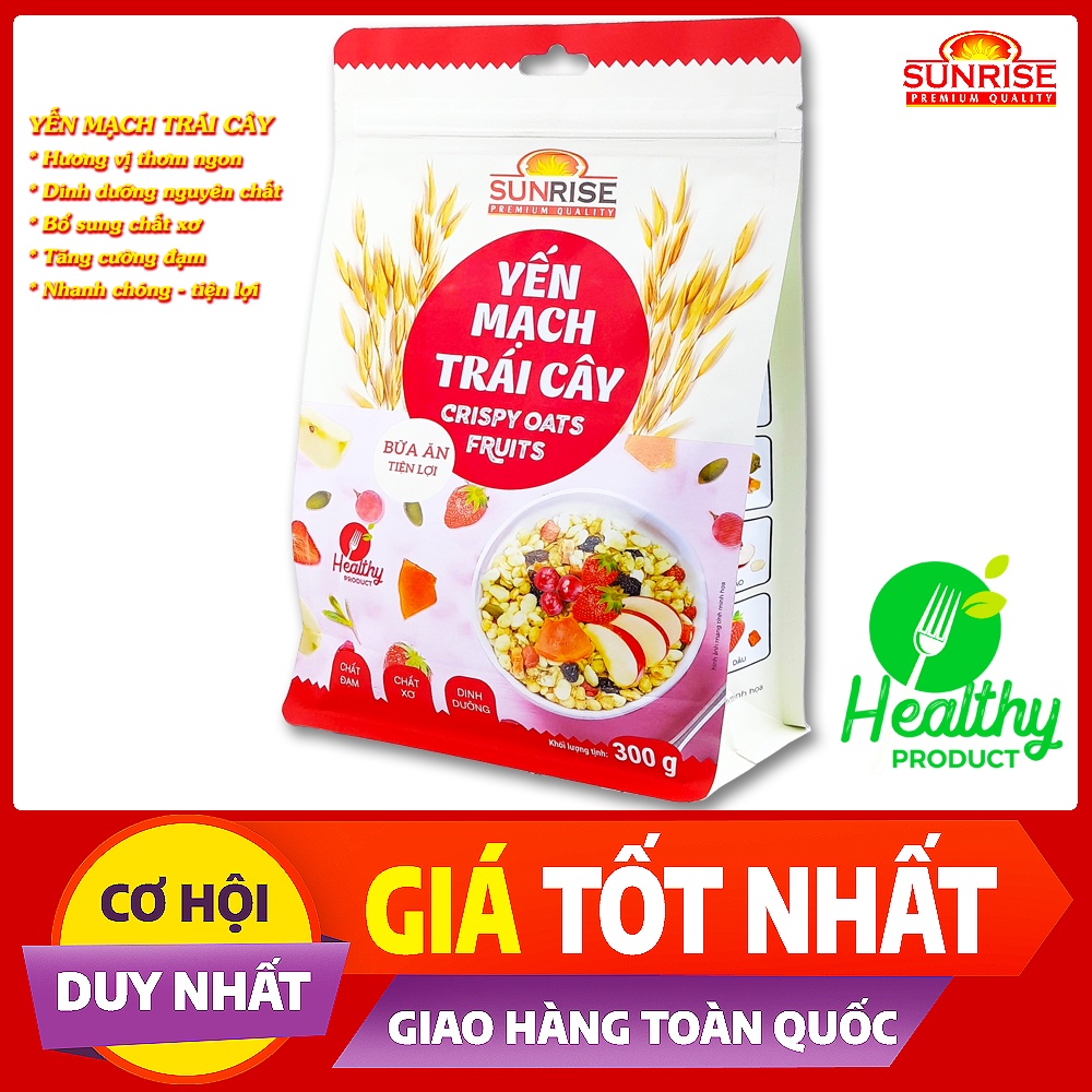 Yến mạch trái cây dinh dưỡng Sunrise gói 300g