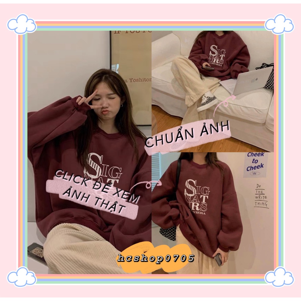 Set Nỉ,bộ nỉ đồ mùa đông quần chất nhung tăm, áo sweater dày dặn form rộng tay bồng cá tính phong cách uzzlang Hàn Quốc