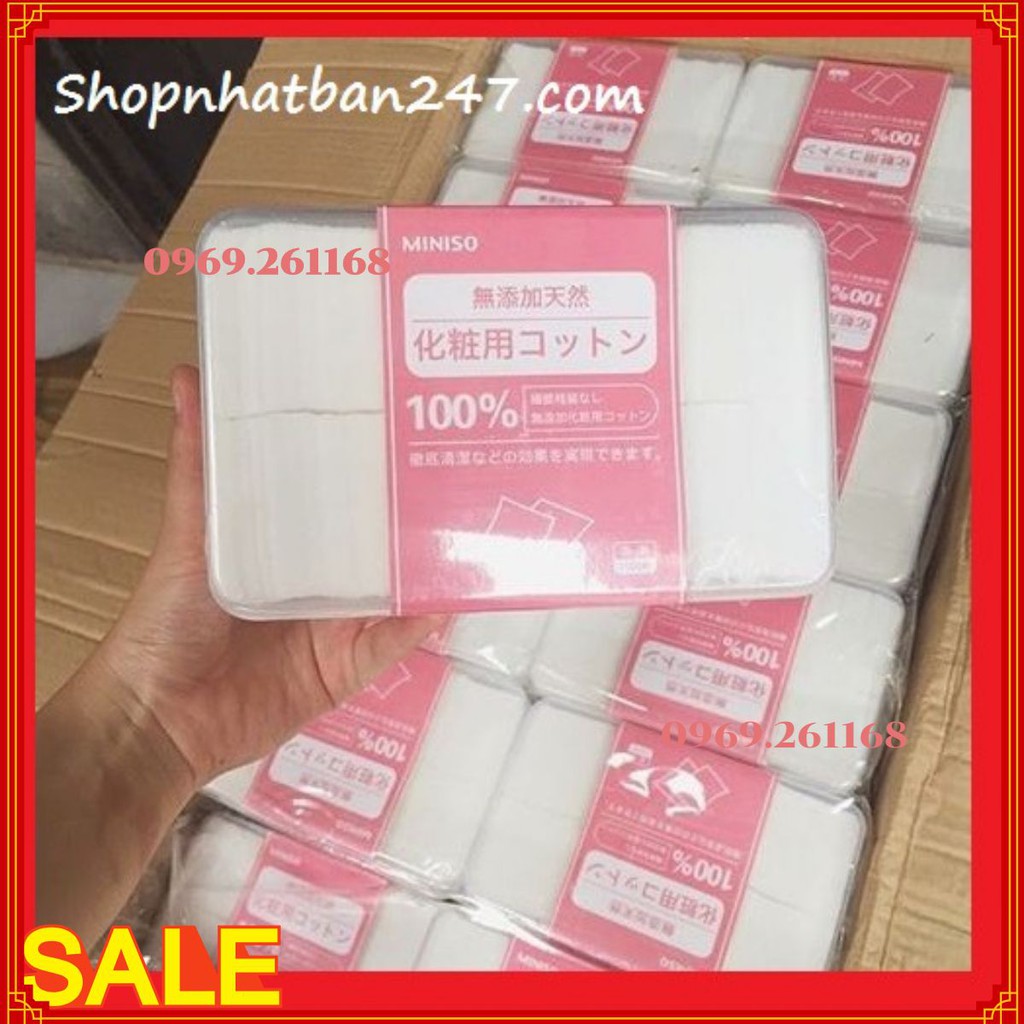Hộp Bông Tẩy Trang Miniso 1000 Miếng – Nhật Bản