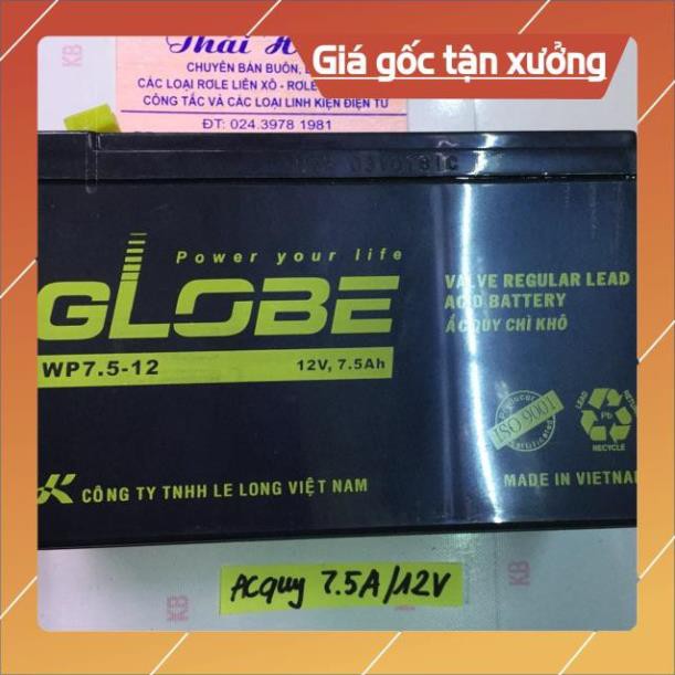 . AC quy chì khô GLOBE 12 v /7.5 A ..