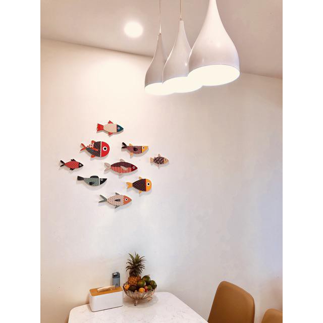 BỘ CÁ  TREO TƯỜNG BIGSIZE - 9 EM CÁ DECOR.IG380.3