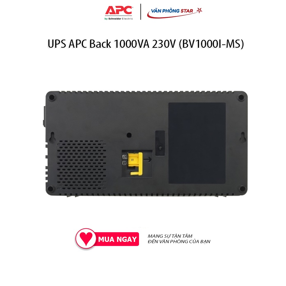 UPS APC Back 1000VA 230V (BV1000I-MS) bảo vệ nguồn điện trong điều kiện nguồn điện không ổn định Bảo vệ thiết bị điện