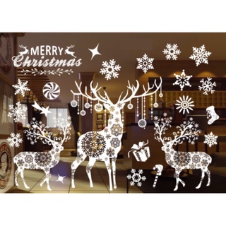Decal Hít Tĩnh Điện Trang Trí Noel - Noel trắng nhiều mẫu đặc sắc