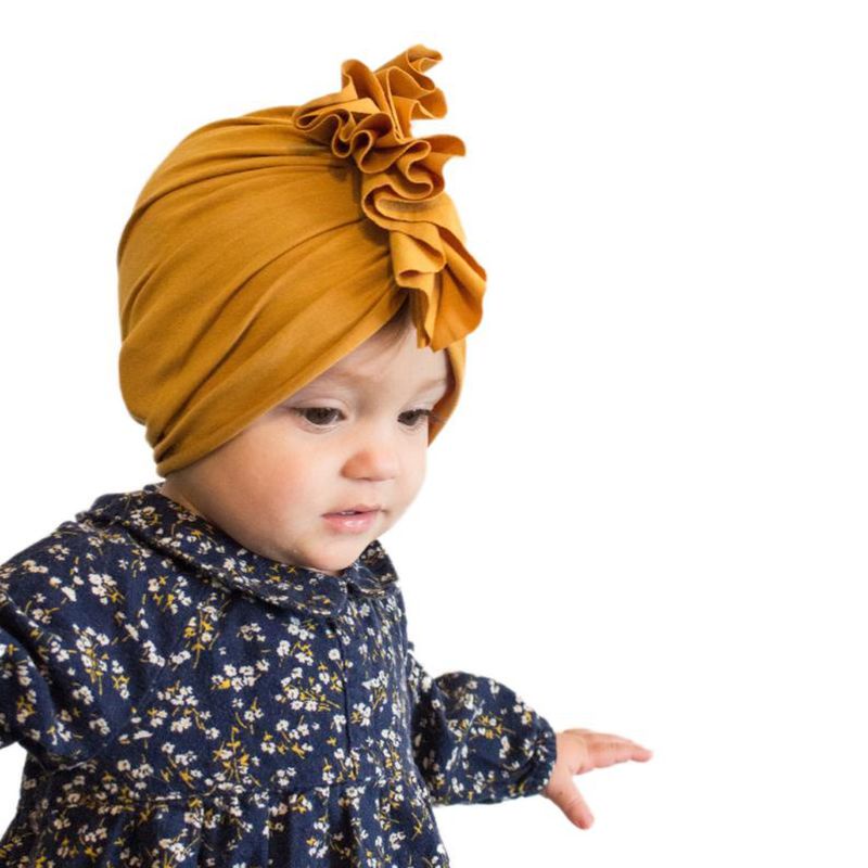 Mũ Turban Màu Trơn Phong Cách Công Chúa Dành Cho Bé Gái