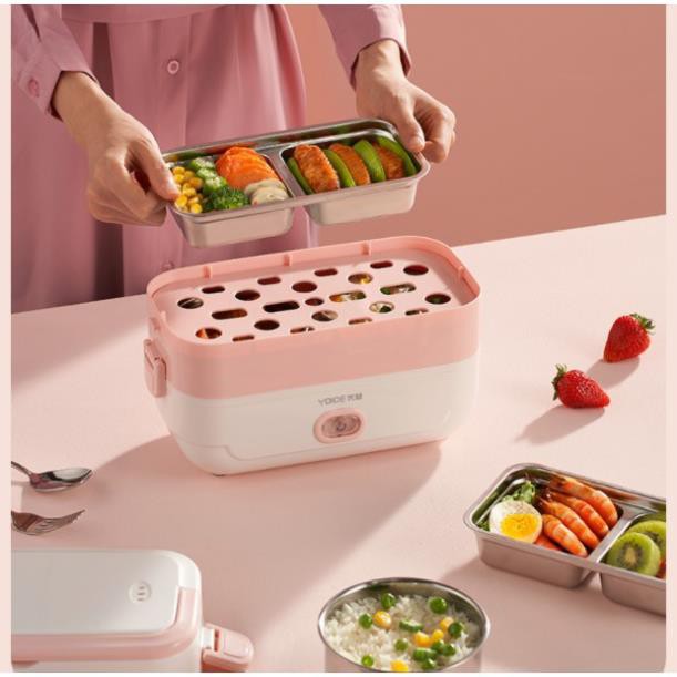 [Giá sập sàn] Hộp cơm cắm điện Yoice Y-FH5A, 2 tầng 4 ngăn, sử dụng để nấu chín, hâm nóng, giữ nhiệt | BigBuy360 - bigbuy360.vn