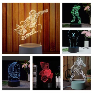Đèn ngủ, đèn trang trí led 3D part 1