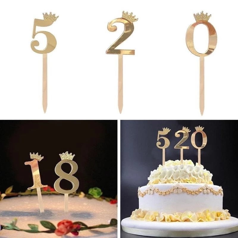 Topper Trang Trí Bánh Kem Hình Chữ Happy Birthday