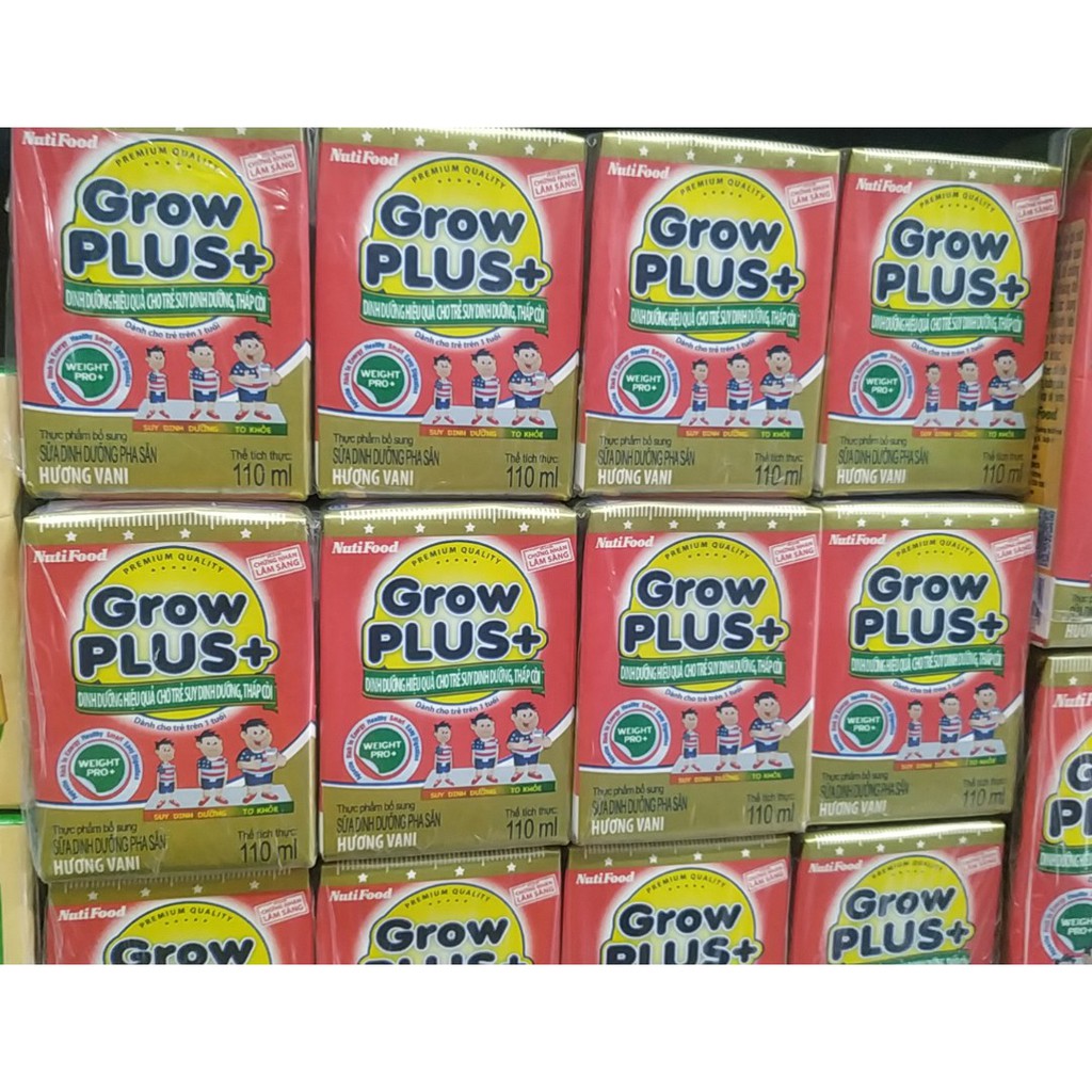 Sữa bột pha sẵn Nuti Grow Plus đỏ 110ml