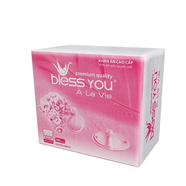 [Mã 267FMCGSALE giảm 8% đơn 500K] Giấy ăn lụa bless you hồng gói cực mềm và dai 250 TỜ