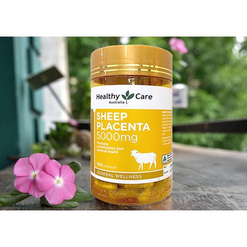 Viên uống Nhau Thai Cừu giúp da da tươi trẻ người trên 18 tuổi Healthy Care Sheep Placenta 5000mg, Úc