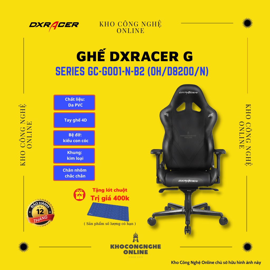 Ghế DXRacer G Series GC-G001-N-B2 (OH/D8200/N)