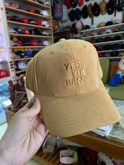 Nón kết vải nhung YES YOU CAN nam nữ