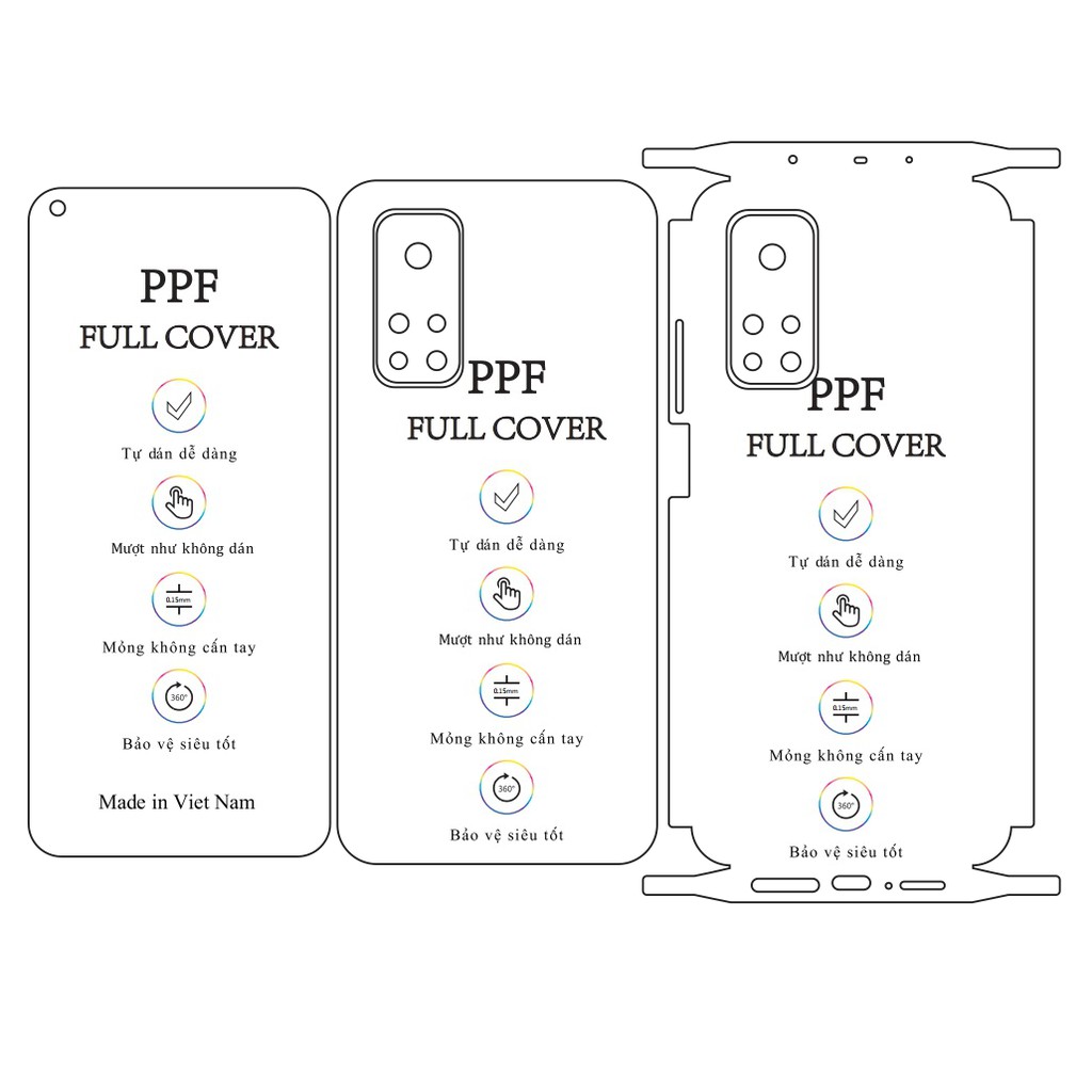 Dán dẻo PPF Mi 10T Pro - Mi 10T – Tặng cường lực camera