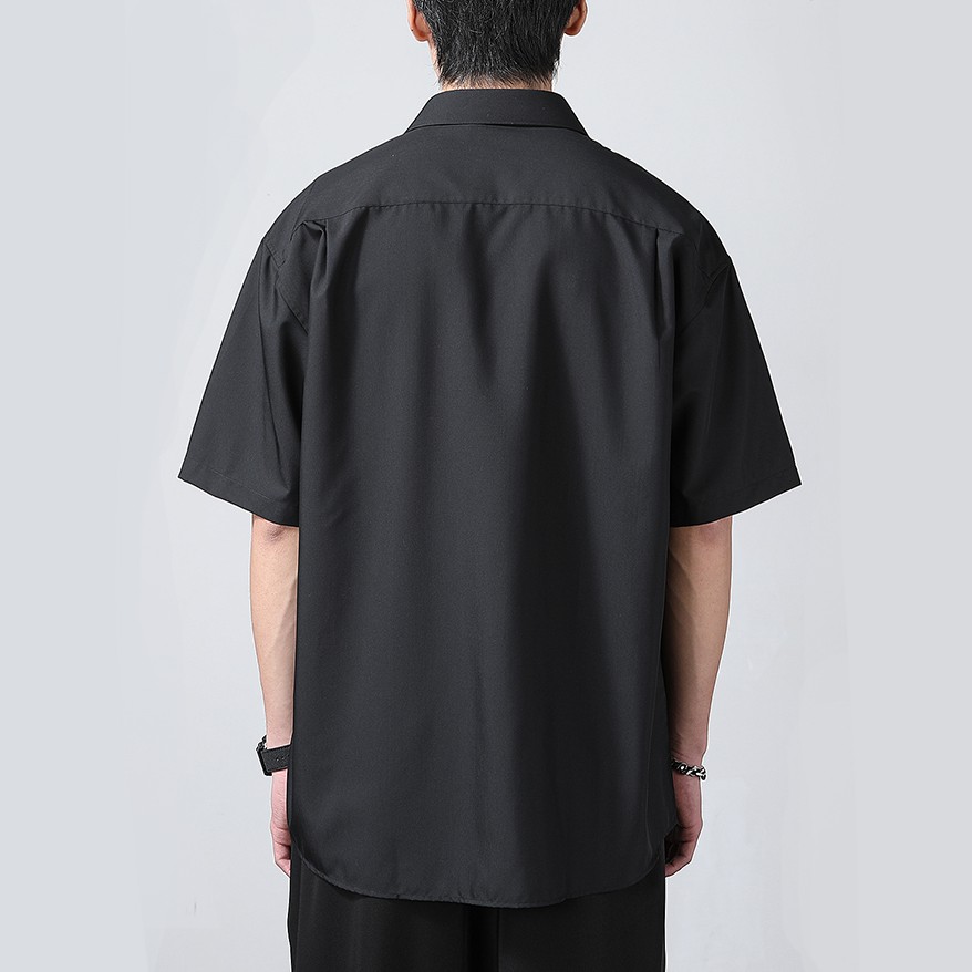 Áo Sơ Mi Nam Tay Ngắn Unisex form Rộng Vải Kate Thoáng Mát QTSM02 | BigBuy360 - bigbuy360.vn