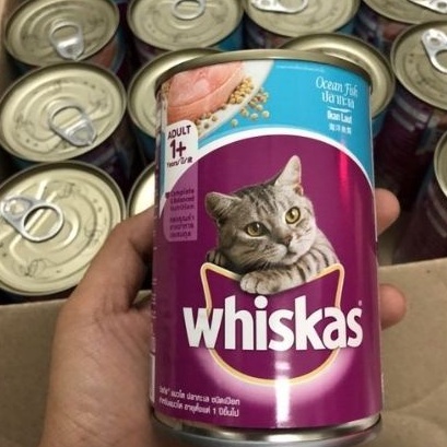 Pate whiskas cho mèo trưởng thành dạng lon 400g | Thức ăn ướt dạng lon whiskas cho mèo lớn | Pate whiskas cá ngừ cá thu