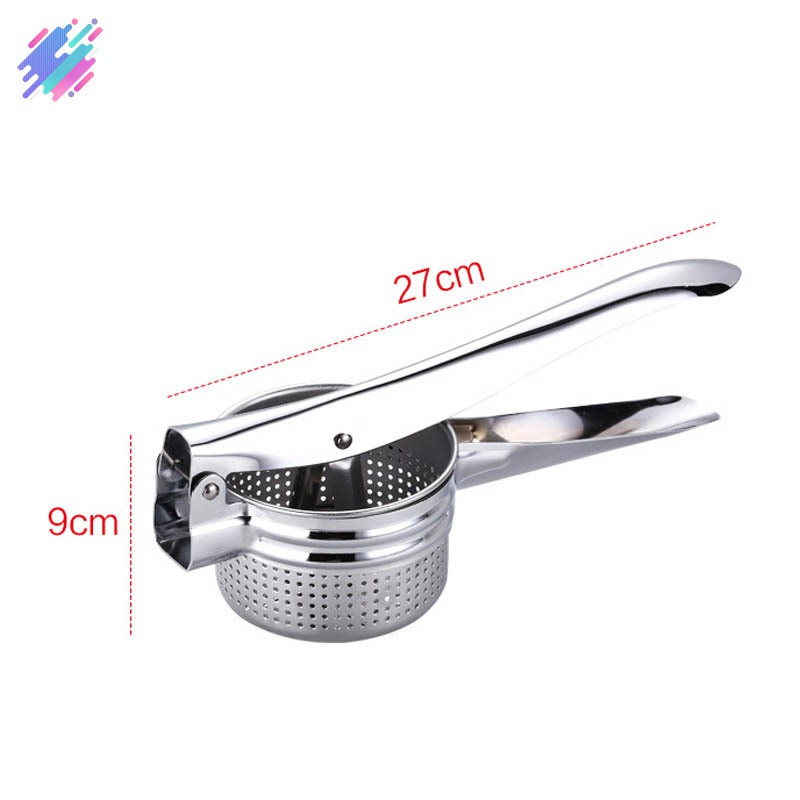 Dụng cụ ép nước chanh/nghiền nhuyễn khoai tây cầm tay bằng thép không gỉ