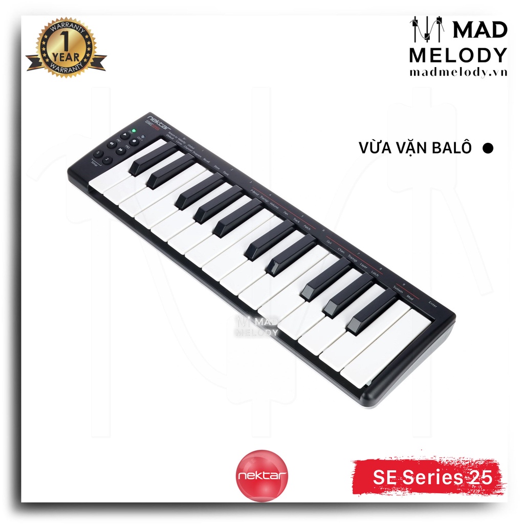 Nektar SE25 25-Key Mini USB MIDI Keyboard Controller (Đàn soạn nhạc mini 25 phím, Brand New)