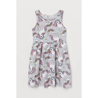 Đầm cotton bé gái Hm auth vợt sale