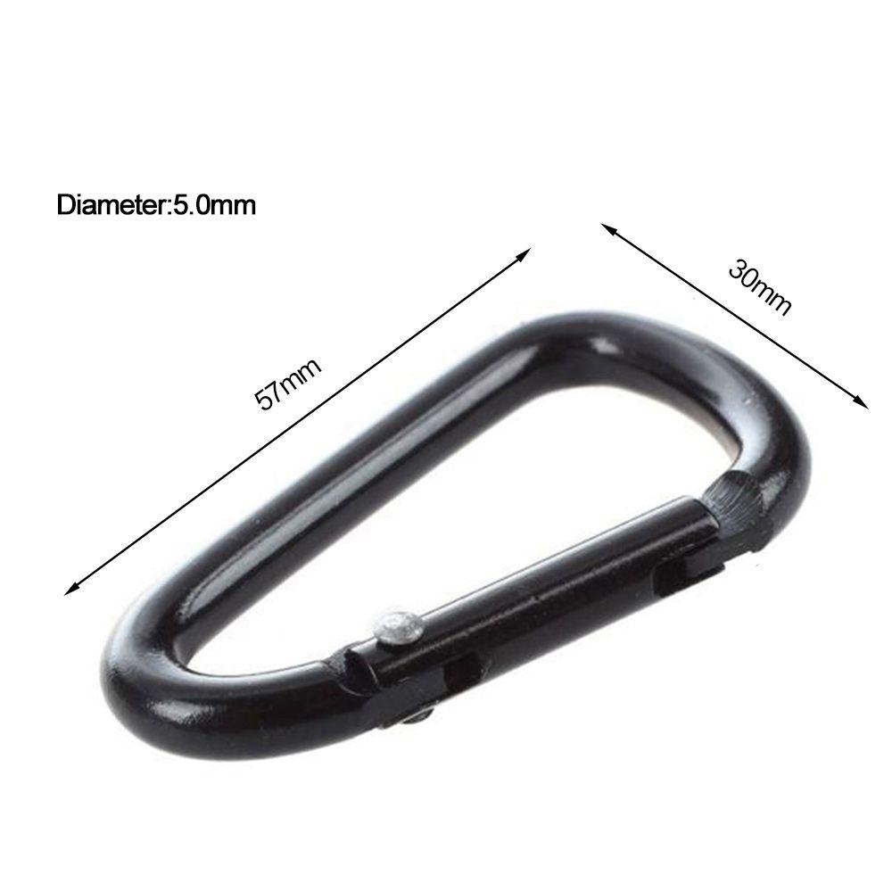 MUVAKO Set 10 / 20 Móc Khóa Leo Núi Bằng Hợp Kim Nhôm Màu Đen