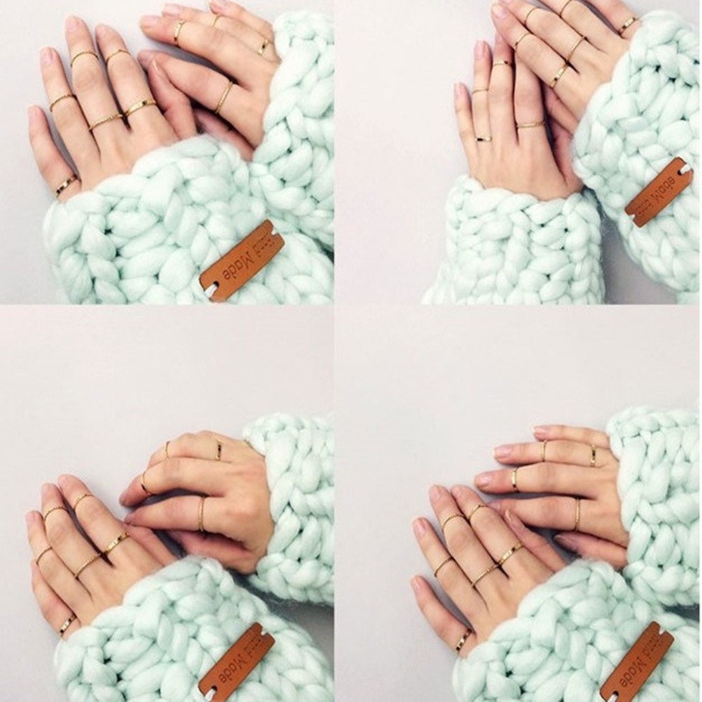 Set 10 Nhẫn Đeo Khớp Ngón Trỏ Thời Trang Hàn Quốc Cho Nữ