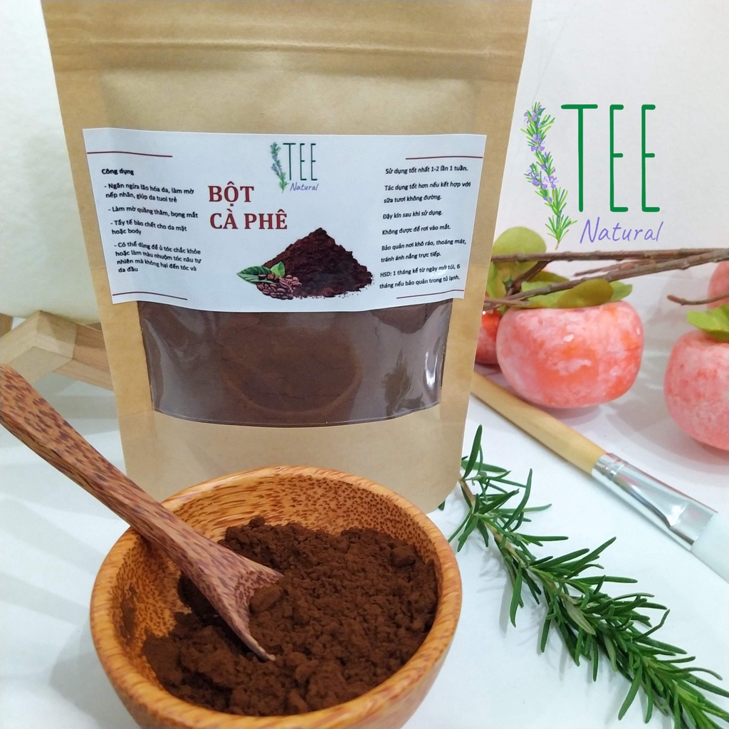 Bột Cà Phê ☕ FREE SHIP 🥑 TẶNG CỌ/QUE 😏100 gr Bột Cà Phê Nguyên Chất Handmade Tẩy tế bào chết