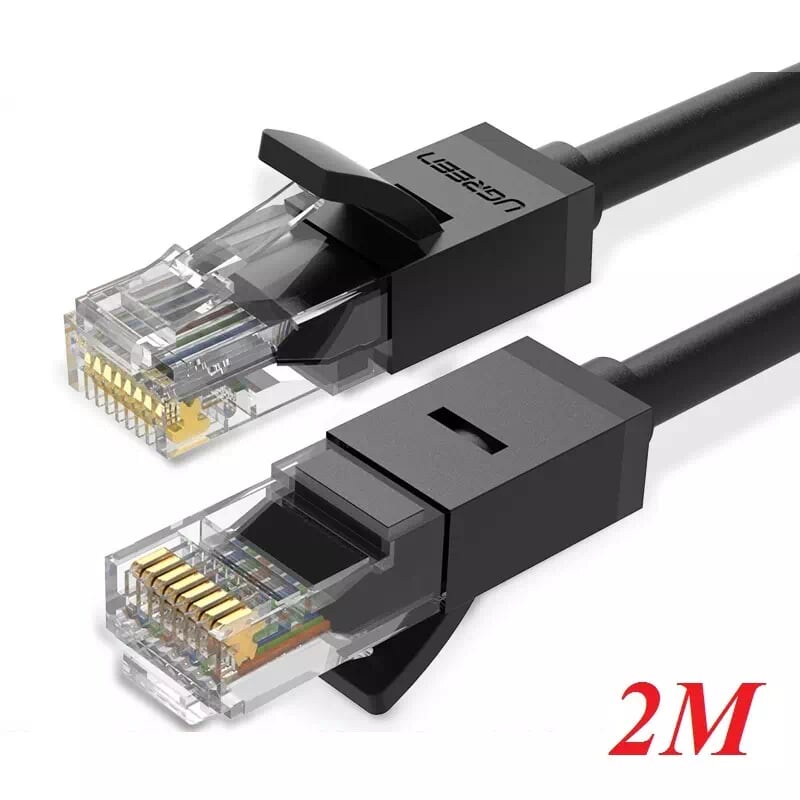 Dây mạng cat6 UTP dài 2m Ugreen 20160 màu đen - Hàng chính hãng