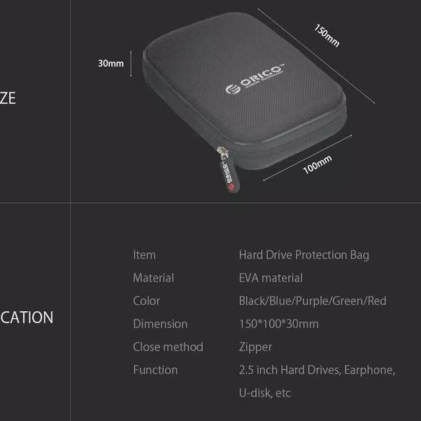 Túi Đựng Ổ Cứng Ssd Hdd Orico Phd-25 2.5 "Đen | BigBuy360 - bigbuy360.vn