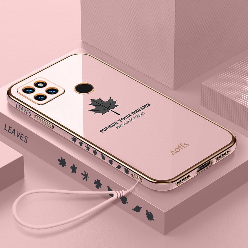 QIANZI Ốp Lưng Mềm Họa Tiết Lá Phong Dành Cho oppo A16 Reamle C21Y C25Y realme C12 Reamle8i realme9i realme C31
