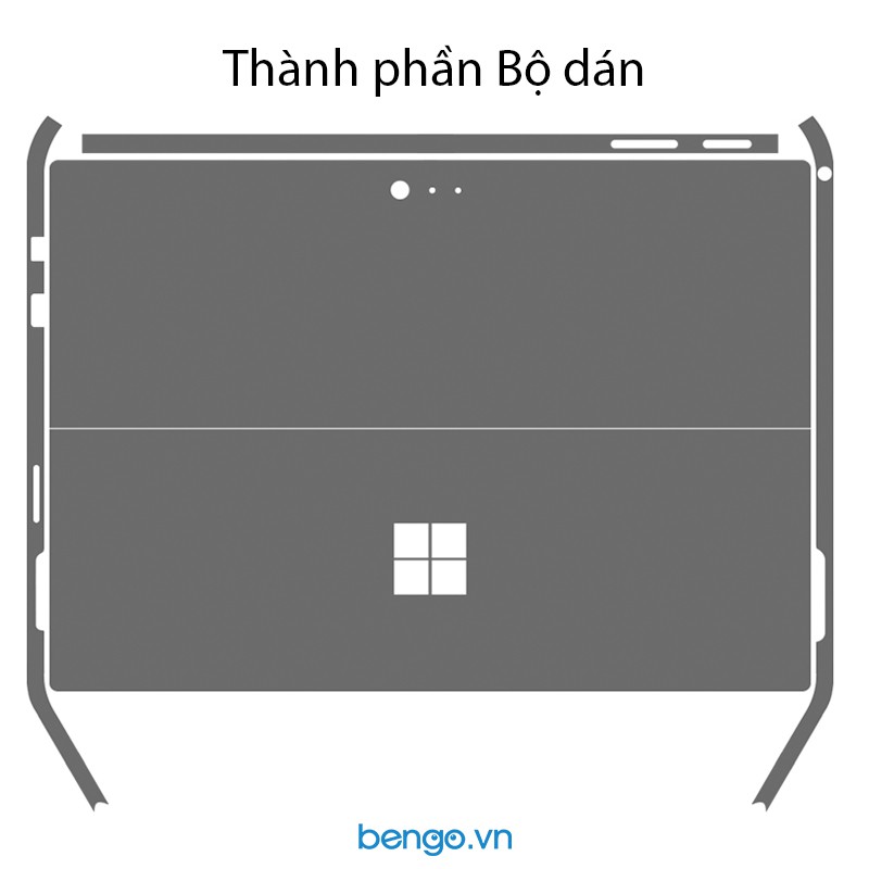 [Mã ELFLASH5 giảm 20K đơn 50K] Dán mặt lưng và viền Surface Pro 7/6/5/4 Aluminum skin