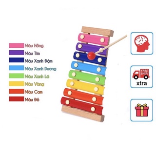 ĐÀN GỖ XYLOPHONE 8 Thanh Cho bé Cảm Thụ Âm Nhạc
