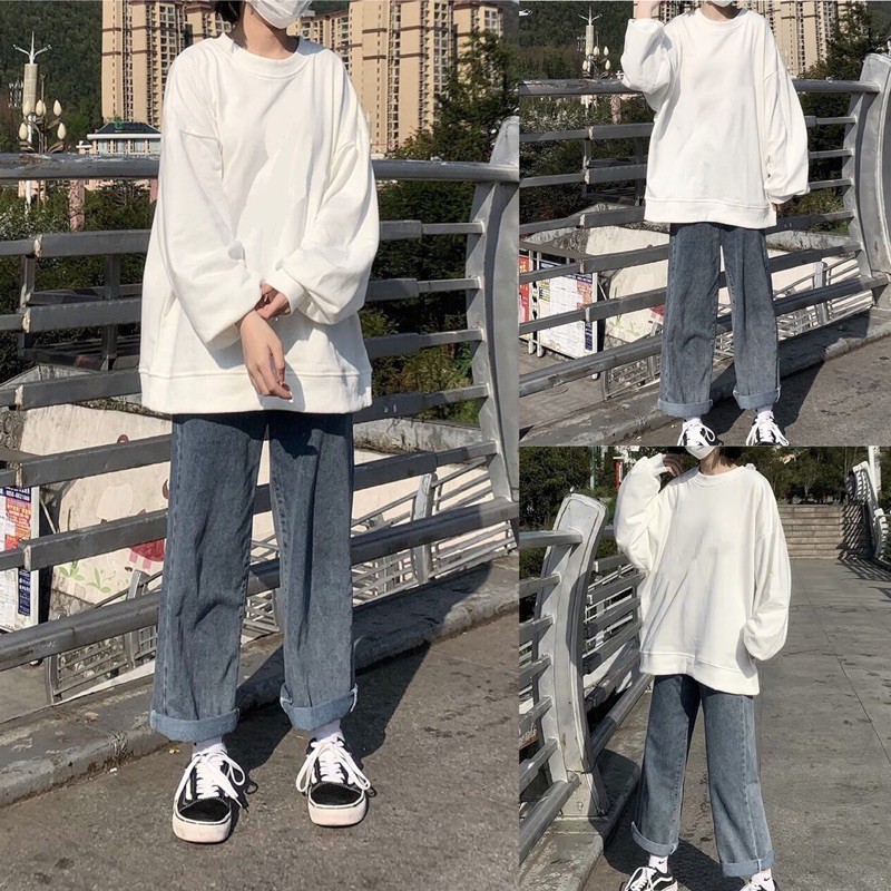 Áo nỉ Sweater nam nữ LylyshopUnisex, chất vải nỉ lót bông oversize dáng rộng phong cách unisex không kèm sơ mi | BigBuy360 - bigbuy360.vn