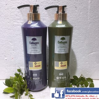 BỘ DẦU GỘI XẢ TOCO COLLAGEN KÍCH THÍCH MỌC TÓC