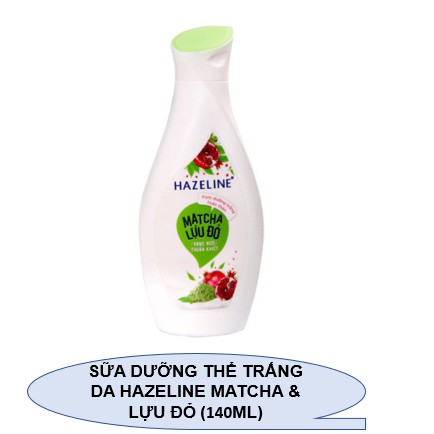 SỮA DƯỠNG THỂ TRẮNG DA HAZELINE MATCHA & LỰU ĐỎ (140ML)