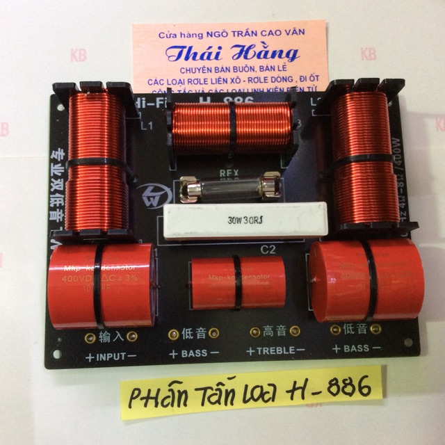 Phân tần loa H-886 giá 2 mạch