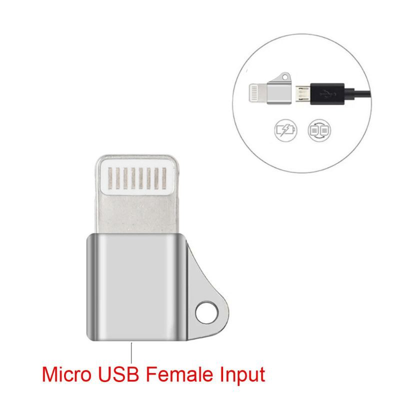 Đầu chuyển đổi micro USB cái sang Lightning 8 chấu tiện lợi cho các dòng Iphone và Ipad