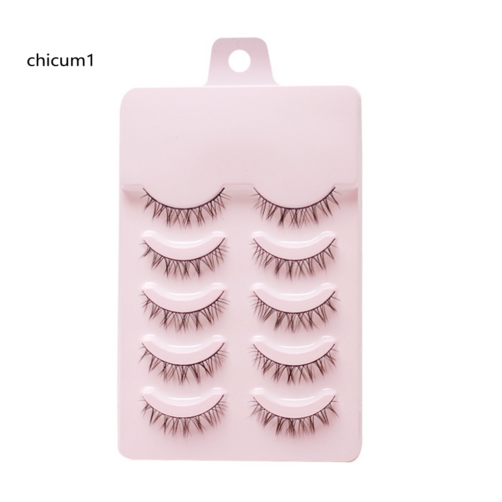 Set 5 Cặp Lông Mi Giả Cong Tự Nhiên Không Gây Kích Ứng