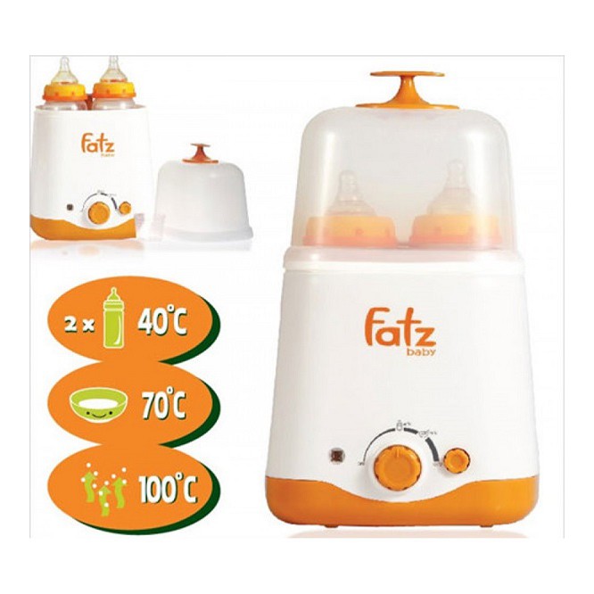 Máy hâm sữa đa năng 2 bình cổ rộng Fatzbaby