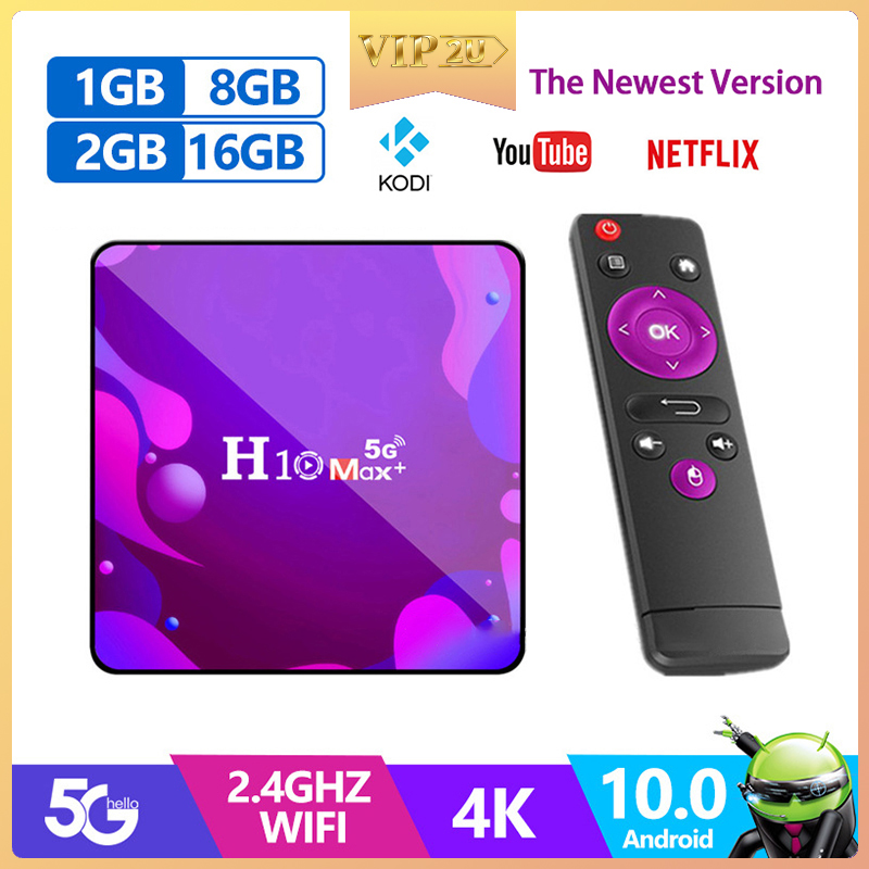 Hộp Tv Vip2U H10 Max Plus 4k Hd Android 10.0 Hdmi 2.0 H3 Lõi Tứ