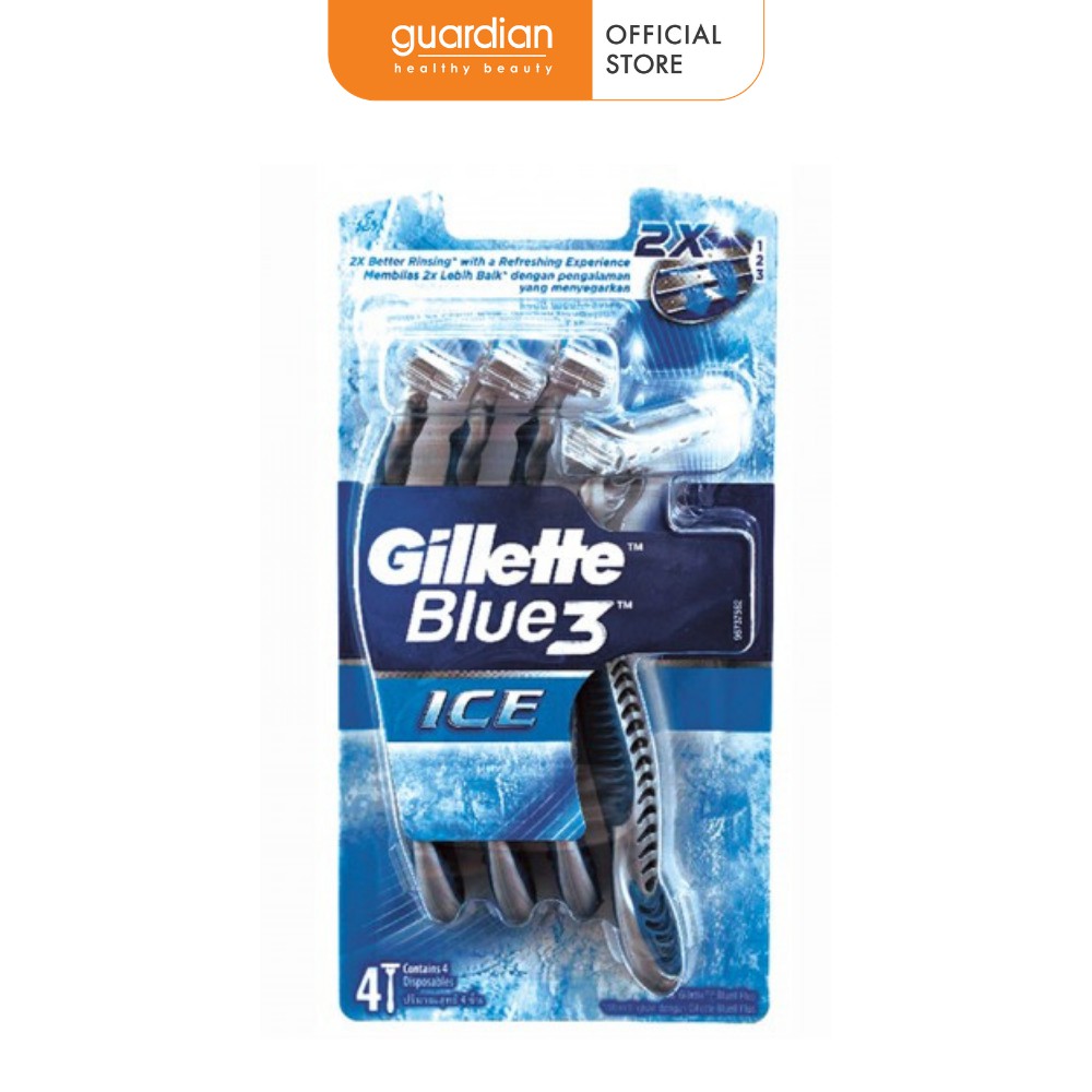 Dao Cạo Râu Gillette Blue 3 Mát Lạnh (4 Cây)