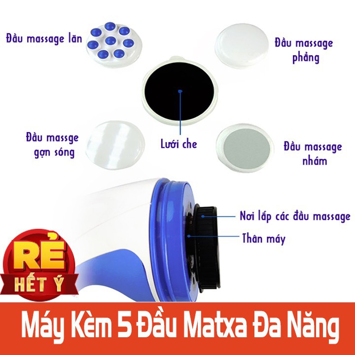 Máy Massage Toàn Thân Cầm Tay Relax & Tone 5 Đầu, Máy Massage Cơ Thể