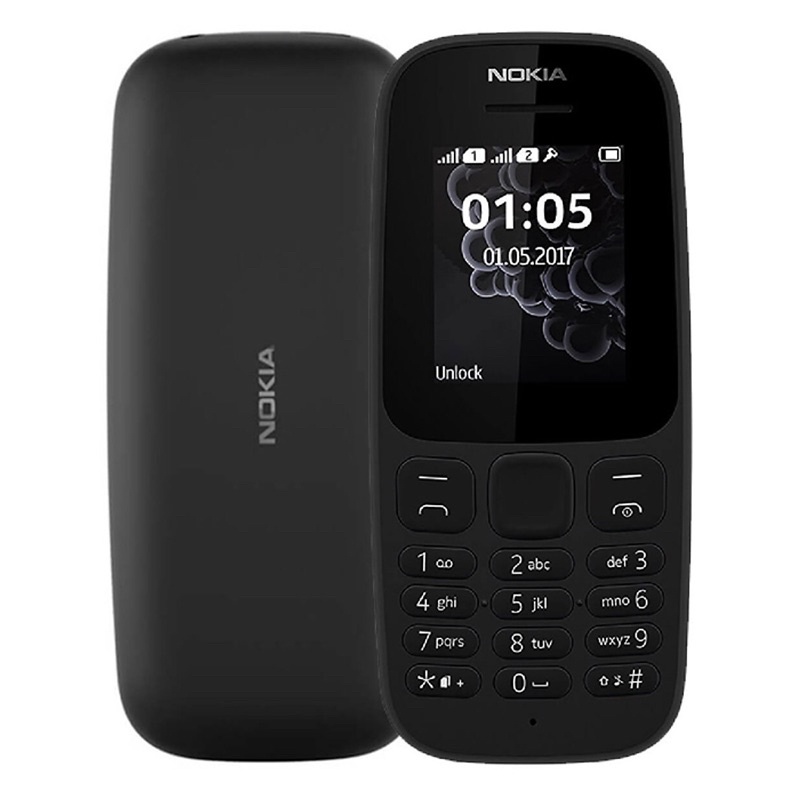 Nokia 105 1sim 2 sim mẫu mới nhất, Điện thoại nokia nghe gọi loa lớn kèm pin sạc, Bảo Hàng 12 tháng 1 đổi 1