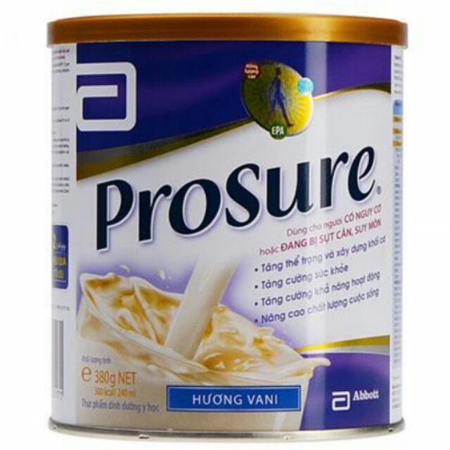 SỮA PROSURE VANI HỘP THIẾC 380G (date 03.2022)