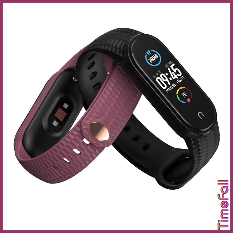 Dây đeo mi band 6, mi band 5 vân sần nút kim loại chính hãng MIJOBS - dây đeo thay thế mi band 5, miband 6 nút kim loại