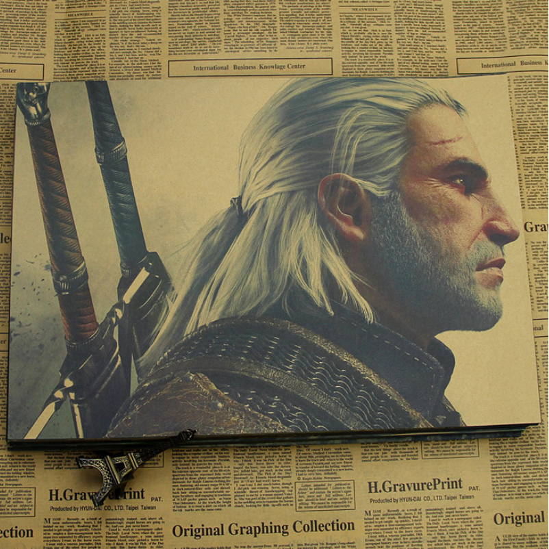 Poster Phim The Witcher 3 Wild Trang Trí Quán Cà Phê