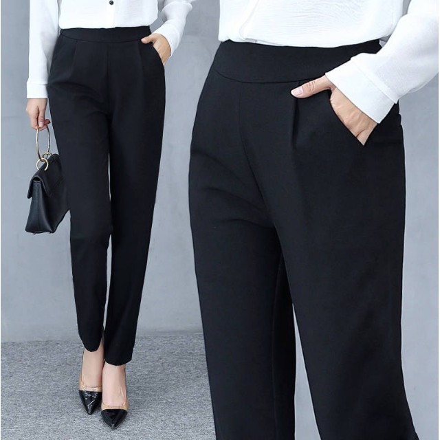READY STOCK Women Formal Long Pants Plus Size Elegant Casual Fashion Pencil Pants