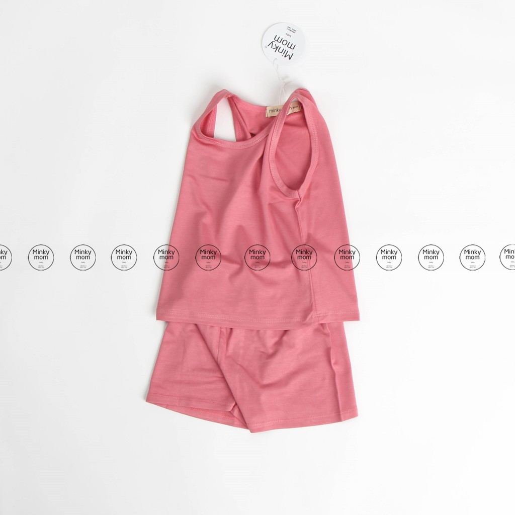 [SALE] Bộ Ba Lỗ Bé Trai, Bé Gái Minky Mom Vải Thun Lạnh Basic Nhiều Màu, Bộ Quần Áo Trẻ Em 3 Lỗ Thoáng Mát MKM3LO2109