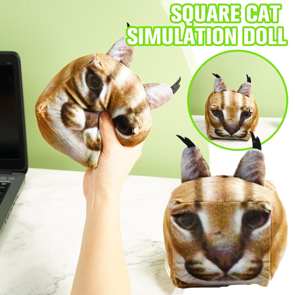 Mèo Nhồi Bông 3D Mềm Mại Đáng Yêu Cho Bé