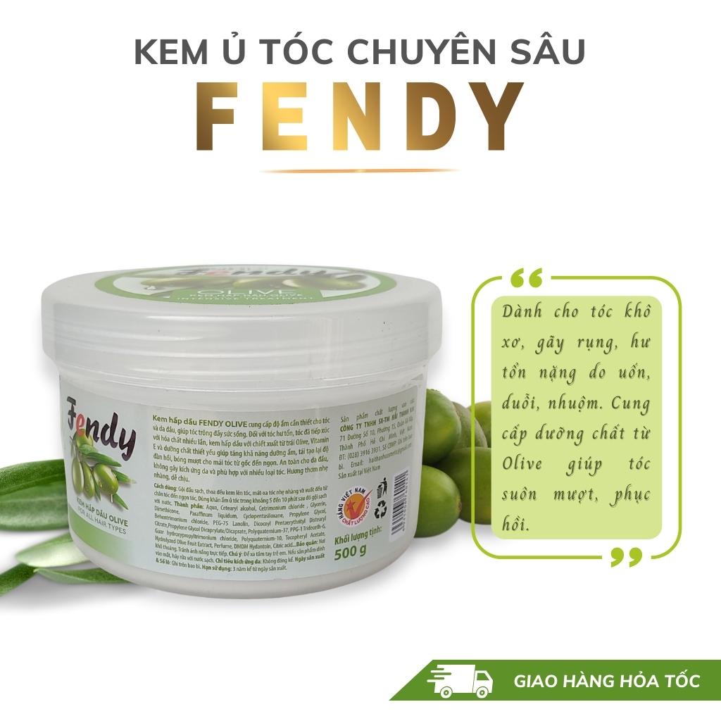 Kem ủ tóc Phục Hồi Fendy CHIẾT XUẤT OLIVE - Fendy dầu ủ tóc PHỤC  HỒI, dầu hấp tóc Suôn Mượt Óng ả